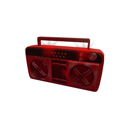 Red Custom Boombox radio speaker music audio loud