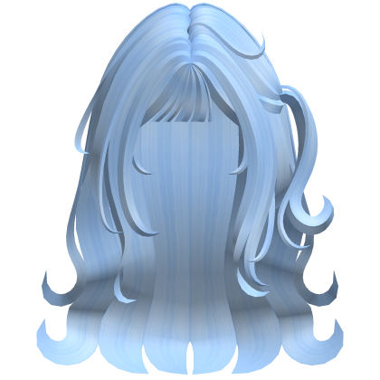 Cute Long Wavy Hair w/ Flipped Ends (Blue)