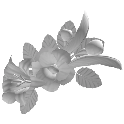White Floral Feather Headpiece