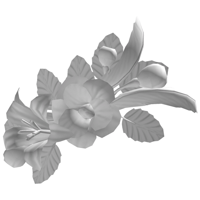 White Floral Feather Headpiece