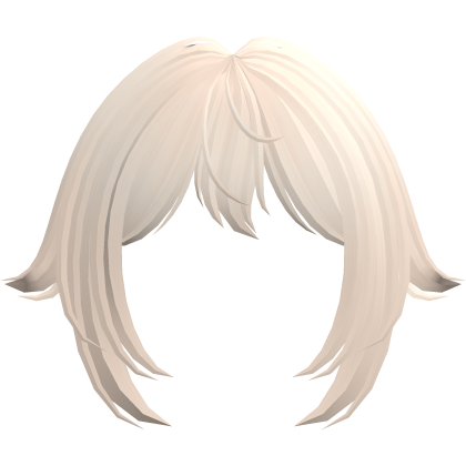 cute messy fluffy anime bangs in light blonde Roblox item