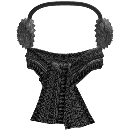 Earmuffs + Scarf Gray Fluffy Winter Christmas y2k Roblox item