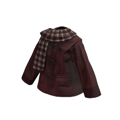 Red Cute Winter Coat w/ Scarf