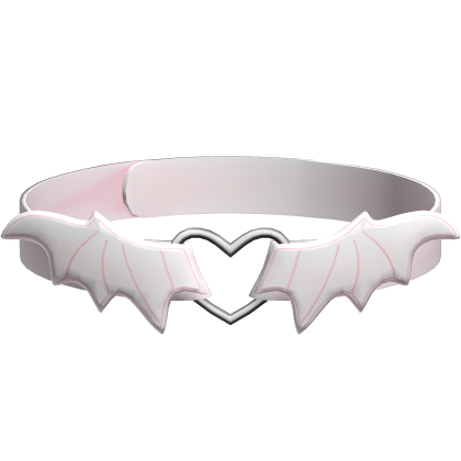 Pink Heart Collar Halloween Bat Wings Choker 3.0 Roblox item