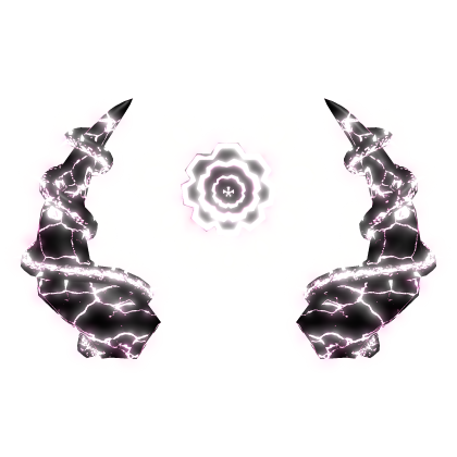 Glowing Emissive Rose Flower Pink Horns