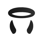 Cartoony Horns and Halo White