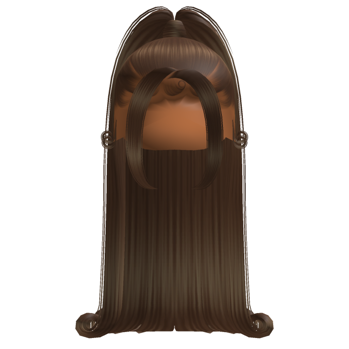 Baddie High Ponytail w/ Curled Ends (Brown)