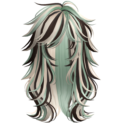 Scene Wispy Flared Wolfcut Mint Chocolate