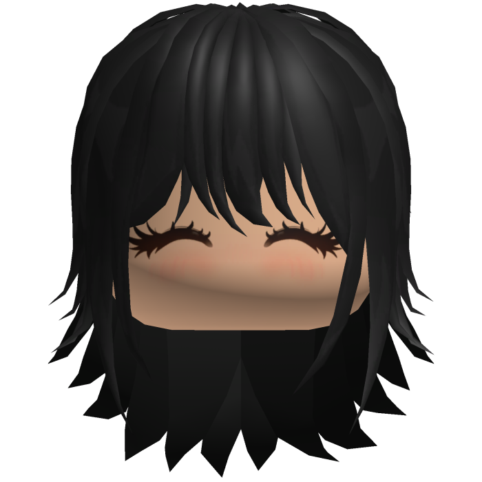 Black Short Layered Hair w/ Cute Face