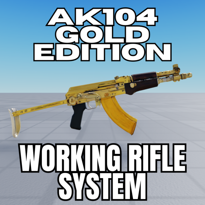 (WORKING GUN) Rifle AK104 GOLD EDITION Tool [PBR] preview 1