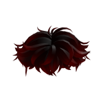 Red & Black Fluffy Anime Hair!