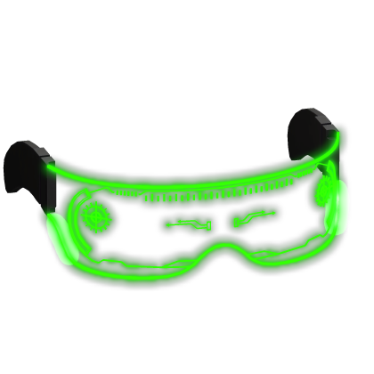 🤖 [EMISSIVE] Green Cyberpunk Tech Glasses Roblox item