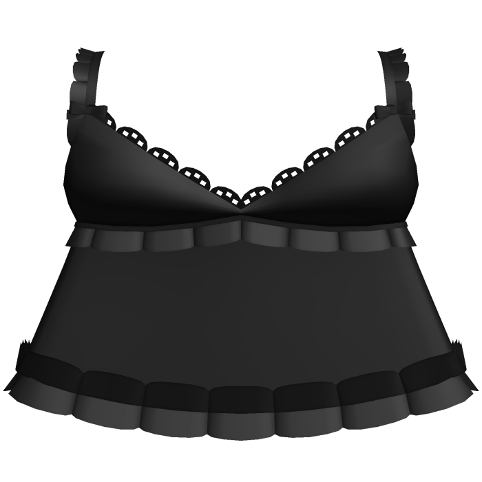 ♡ : cute black basic ruffled dress