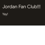 The Number 1 Jordan Fan Club