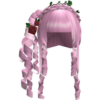 Pretty Ancient Rose Leaf Pink Hair Roblox item