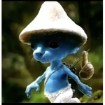 Blue smurf cat