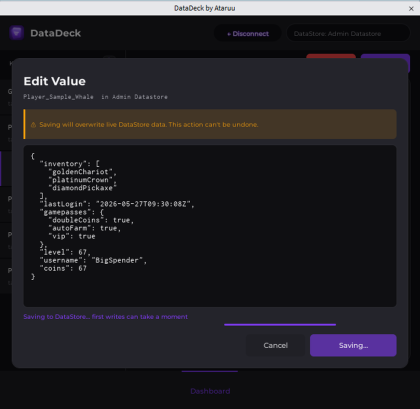 DataDeck — DataStore Manager preview 3