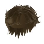 Fluffy Messy Hair (Brown)