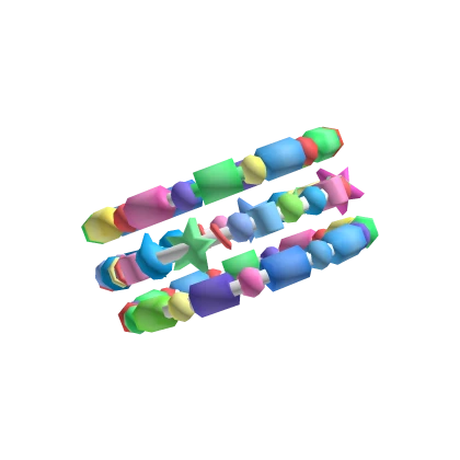 kandi decora harajuku rainbow bracelet; left | Roblox Item
