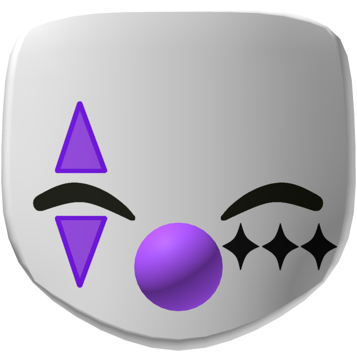 Purple Lovely Cute Clown Mask