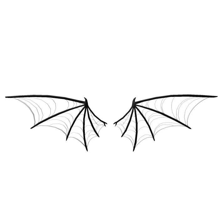 White Spider Web Bat Wings - Gothic Halloween