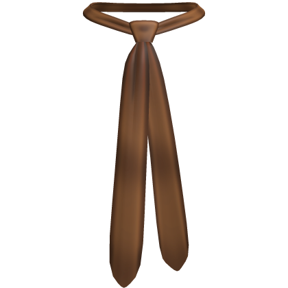 Brown Preppy Kawaii Skinny Tie Necklace