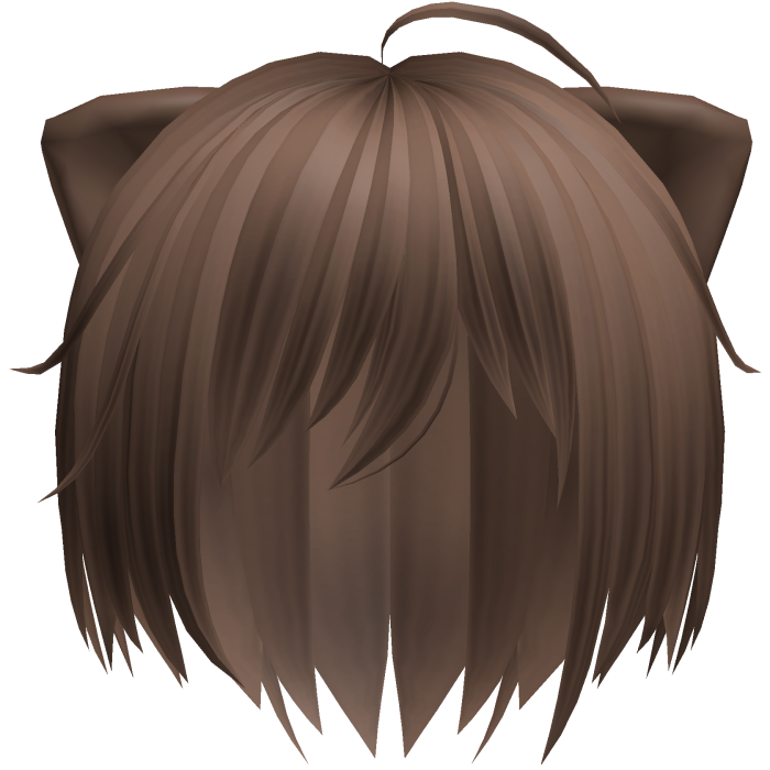 cute messy emo vkei catboy hair in brown