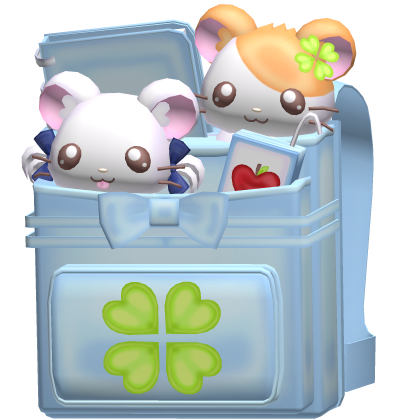 ♪ 〜 Blue Clover Randoseru + Hamtaro Plushies