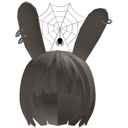 Cabelo curto prata teia de aranha bunny fofa girl Roblox item