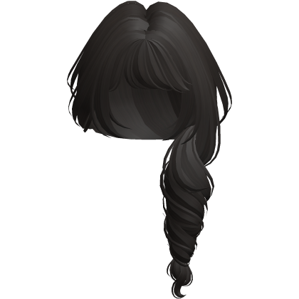 over shoulder curly princess ponytail; brown Roblox item