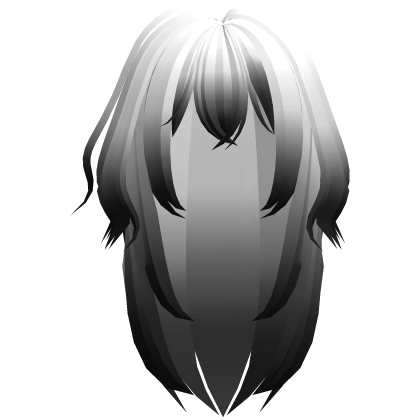 sweet fluffy long hair in white black Roblox item