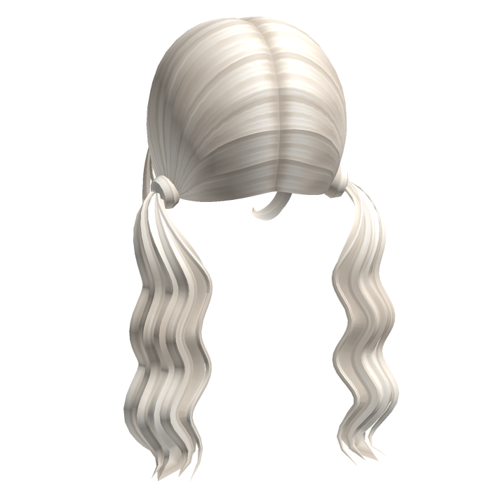 -',ৎ Low Wavy Preppy Pigtails in Ash Blonde