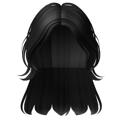 Long Wavy Layered Hair (Black) Roblox item