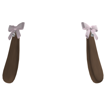 𖹭 delicate bunny ears with bows (Light Brown)