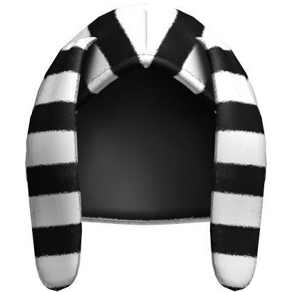 winter striped bunny hood