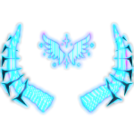 [🌟 Glowing + Rainbow Animated ] Wings Neon Horns