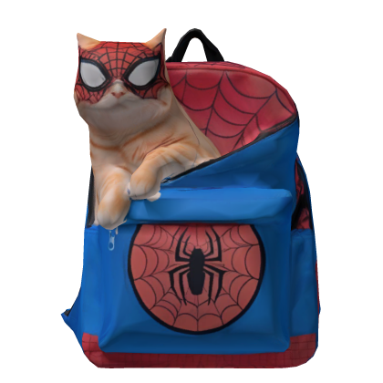 Spiderman Backpack w/ Spider Cat Roblox item