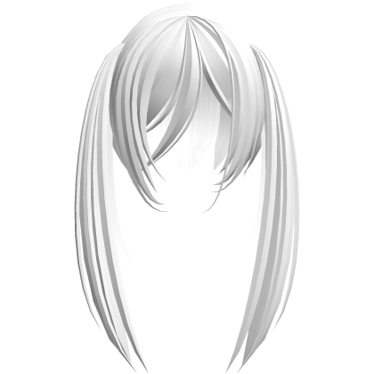 ୨ৎ Long White Soft Emo Overgrown Pigtails