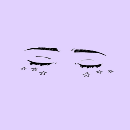 Aesthetic Purple Face Stars Roblox decal