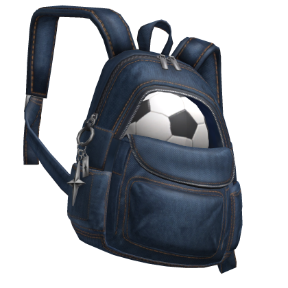 Denim Blue Soccer Backpack Bag Single Strap [1.0]