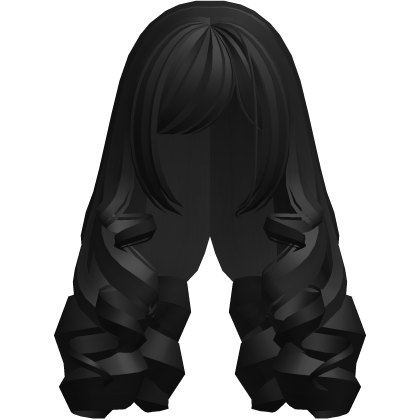 (remake) cute dolly long curls black Roblox item