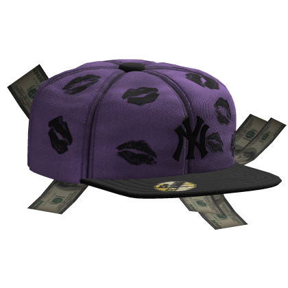 Sideswept Fitted Purple Money Cap