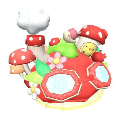 ♡ kawaii cottagecore mushroom flower plant hat  Roblox item