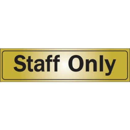Staff Only Sign