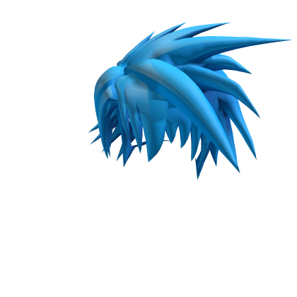 Chaotic Messy Anime Spiky Blue Hair