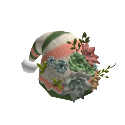 Cute Gnome Stripe Hat with Flower Roblox item