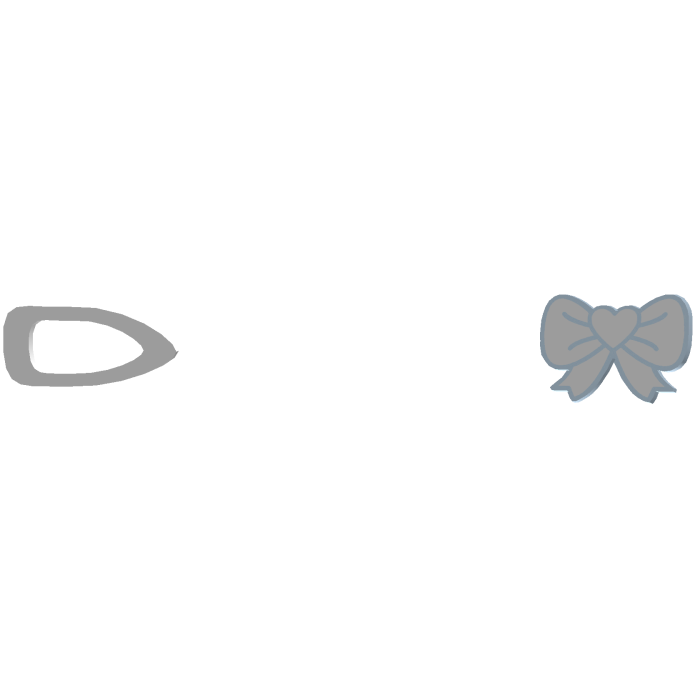 ♡ white hair clip w light blue bow