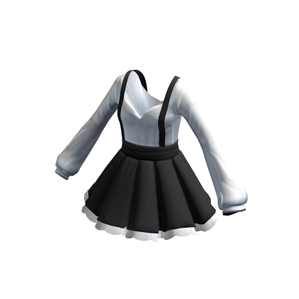 Overalls Dress in Black & White