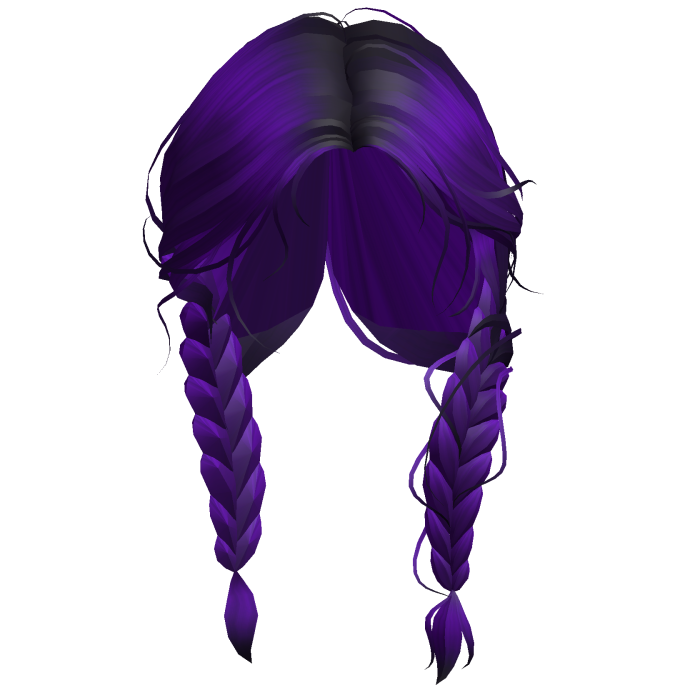 Cute Purple Messy Braids