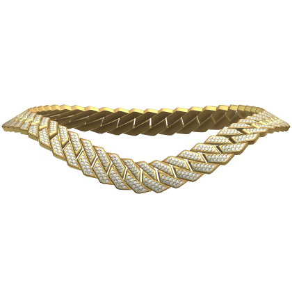 Iced Out Cuban Link Gold Chain thumbnail